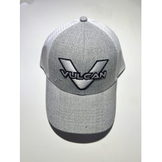NEW Light Gray and White Snap Back Vulcan Pickleball Trucker Hat